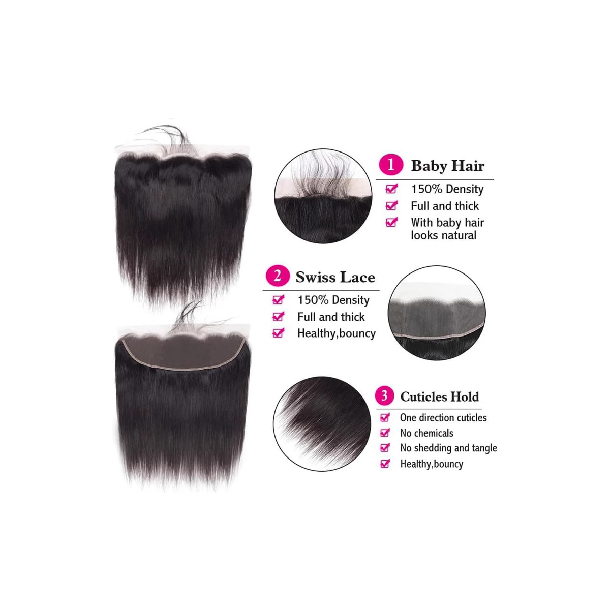 Closure/Frontal human hair - 25 - Scarlett Hair