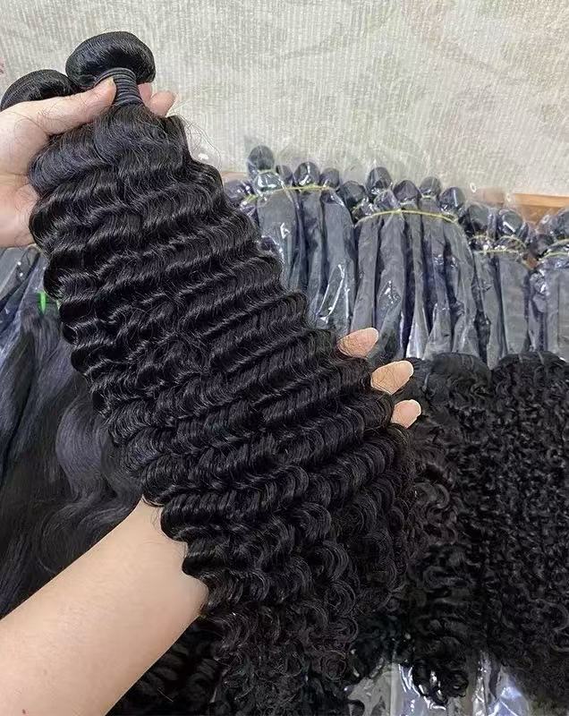 Natural Black Deep Curly Bundle Hair 