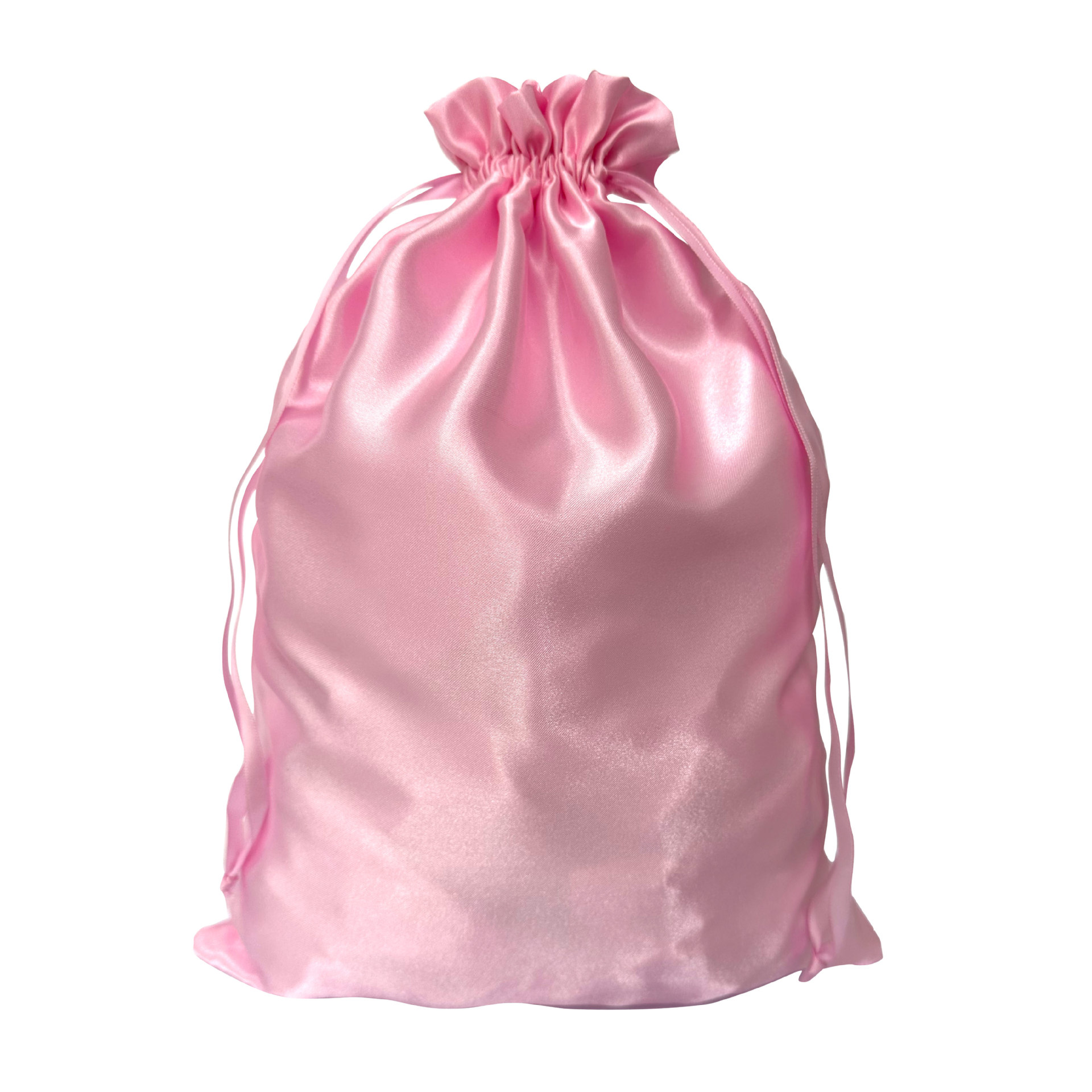 Scarlett Hair Pink silk drawstring wig bag for wholesale custom logo orders